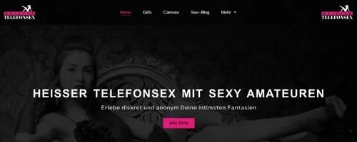 Startseite von HeisserTelefonsex.at mit Profilen von Amateurinnen für Telefonsex